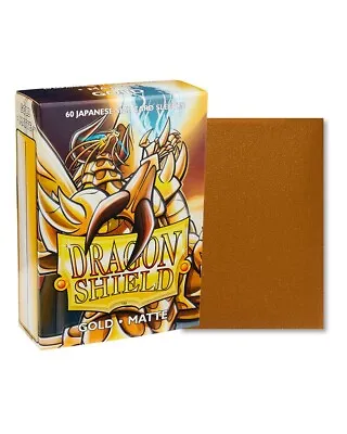 (60-Pack) Dragon Shield Card Sleeves GOLD MATTE Small/Mini Size Japanese/Yugioh • $9.95