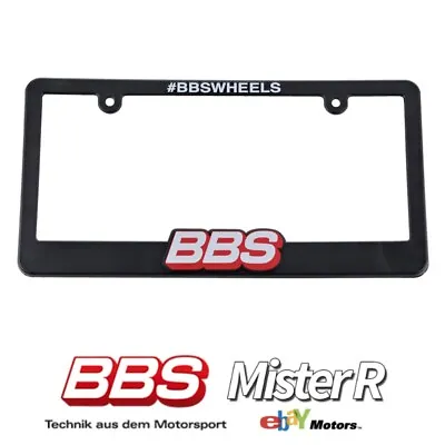 BBS • Black License Plate Frame • BBS Wheels USA • $20