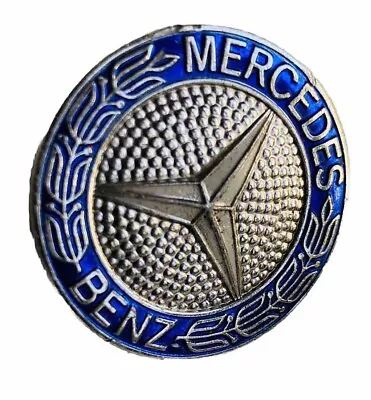 MERCEDES CAR EMBLEM VINTAGE 38mm Mercedes Benz Car Badge 1960s 1970s • $48.54