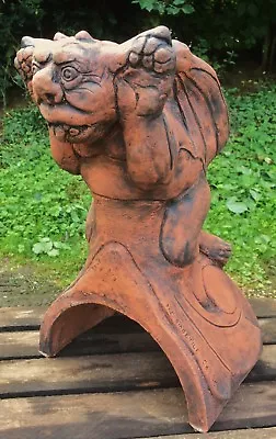£64.99 • Buy Cheeky Tongue Gargoyle Roof Finial Half Round Decorative Stone Ridge Tile