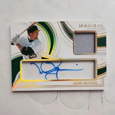 2023 Panini Immaculate Mark McGwire Game Worn/Used Jersey Auto #4/5 Oakland As  • $99.99