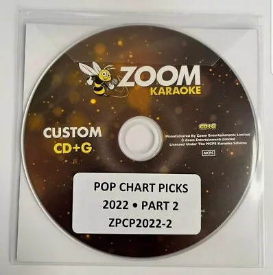 £9.95 • Buy Zoom Karaoke CD+G Disc - Pop Chart Picks 2022 (Part 2) - 15 Big Pop Hits!