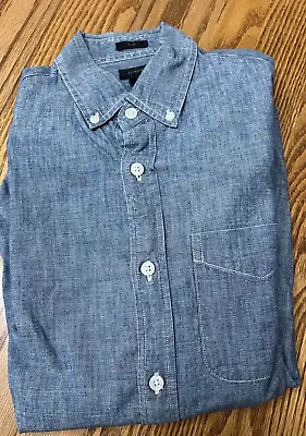 J Crew Slim Washed Blue Button Down Chambray Denim Work Shirt XS Slim • $15