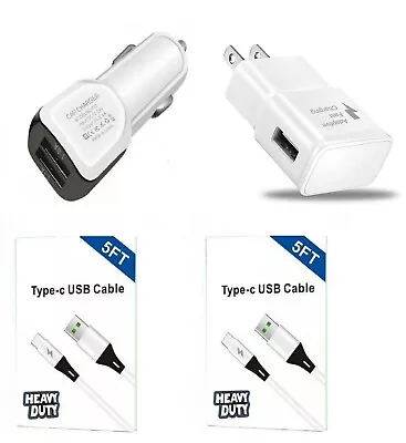 Wall Car Charger Adaptive Fast 5Ft USB-C Motorola Moto Edge+/Moto One 5G/Z4/X4 • $14.99