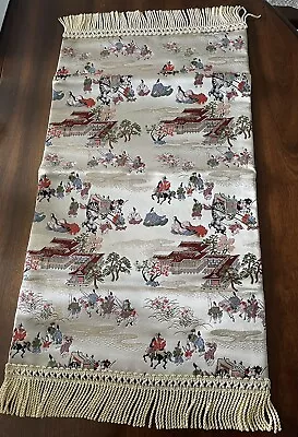 Vintage Chinese Silk Tapestry 25” Table Runner 1940 With Original Box Rare • $65