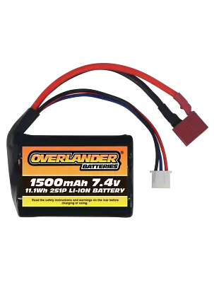 Overlander 1500mAh 7.4V 2S 18500 Li-Ion Battery (SKU# 3495) • £20.99