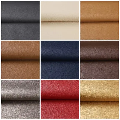 1/5/10 Yard Faux Leather Fabric Upholstery Pleather Marine Vinyl Fabric 54  Wide • $92.99