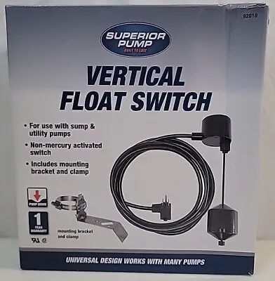 Superior Pump 92010 Vertical Float Switch Black • $39.99