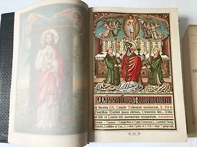 Tall Missale Romanum 1906 Color Plates Desclee Clementis Urbanis VIII Canada • $450