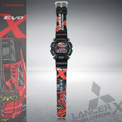 Customized Designed JDM Lancer Evo X Casio DW 9052 G Shock Wristwatch • $165