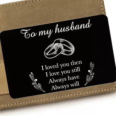 Metal Wallet Card Souvenir Present Sweet Message Love U Husband Birthday Gift  • £2.99