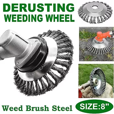 8  Weed Brush Steel Wire Trimmer Wheel Garden LawnMower Grass Cutter Head Tool • $23.99