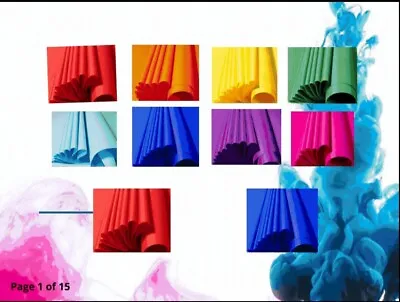 TISSUE PAPER LARGE ( 10 SHEETS)   ACID FREE QUALITY SHEETS BIO 50x75 20 COLOURS • £2.98