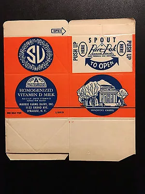 Vintage 1960's Syracuse University Milk Carton “NOS” Syracuse New York • $5.99