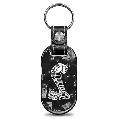 Ford Mustang Cobra Real Forged Carbon Fiber Tag Style Key Chain • $26.95
