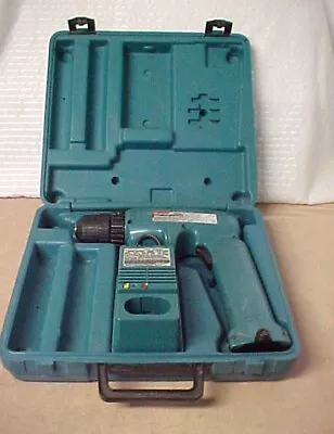 VTG Makita Cordless Drill 6095D Includes Drill Fast Charger Case WORKS Good • $23