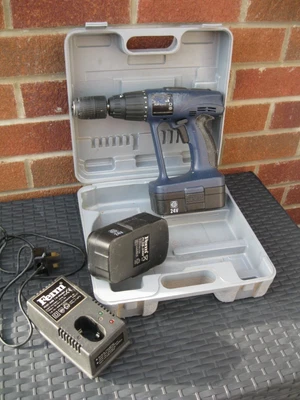 £28 • Buy Ferm 24V Cordless Drill With Charger, 2x Batteries & Case- Ferm FCDB-2400