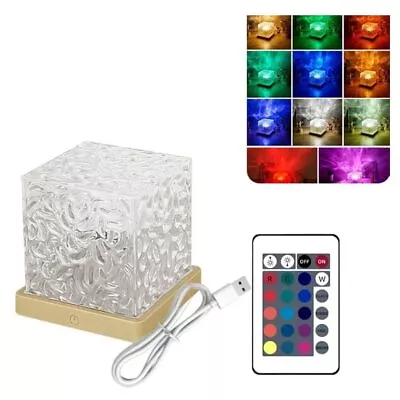 Northern Lights Cube16 Colors Dynamic Water Wave Night Light With Remote • £9.89