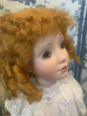 MOHAIR Doll Wig 7-8” Lauren Shiny  Auburn  Doll Wig 100% Mohair  Ringlets • $32