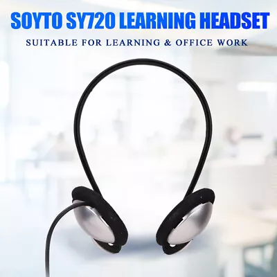 3.5mm Plug Soft Earmuff Music HiFi Gaming Wired Headset Headphone Universal • $9.25