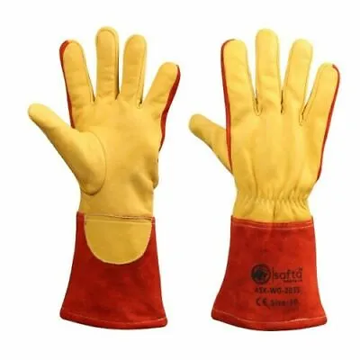 £9.99 • Buy Welders Welding Gauntlets Heat Resistant Gloves For Welding TIG MIG BBQ XL+