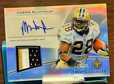 2012 Topps Platinum MARK INGRAM Auto Jersey Patch Refractor /99 Autograph SAINTS • $29.99