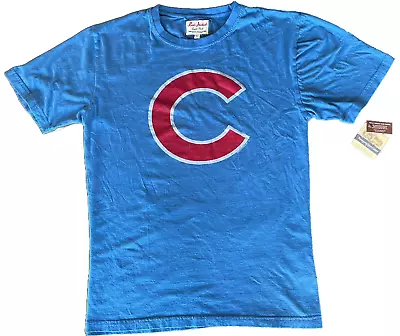 Chicago Cubs MLB Mens Size Large L Vintage Retro Royal Blue C Tee Shirt • $19.99