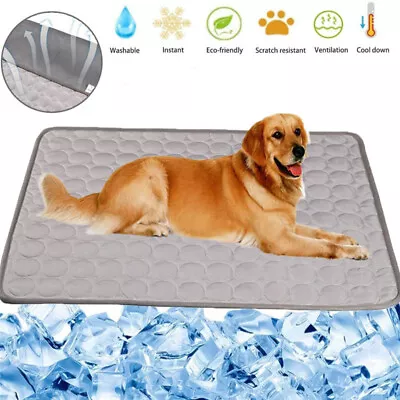 £7.99 • Buy Pet Cooling Mat Cool Gel Pad Comfortable Cushion Bed For Summer Dog Cat Puppy