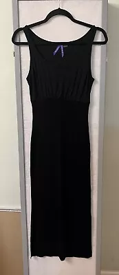 Seraphine Black 2 Ribbed Maternity & Nursing Midi Dress Black Fitted Sleeveless • $27