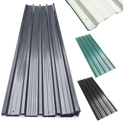 Zinc Galvanised Corrugated Roof Sheet 12/24Pc Metal Roofing Cladding 5ft G Black • £59.95