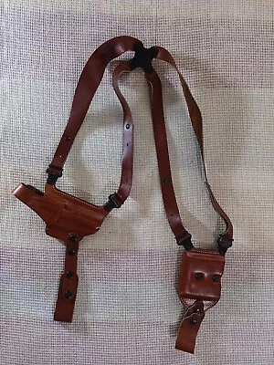 Galco Miami Classic II Shoulder Holster System Tan *Miami Vice* + Tie Downs • $140