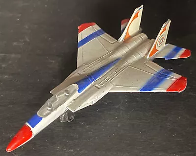 Vintage 1983 F-15 Eagle Jet Fighter Diecast Metal Airplane Red White Blue Zlymex • $7.99