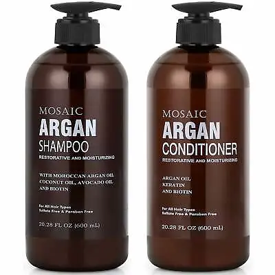 Mosaic Argan Oil Shampoo And Conditioner Set 20.2 FL Oz Each • $21.99