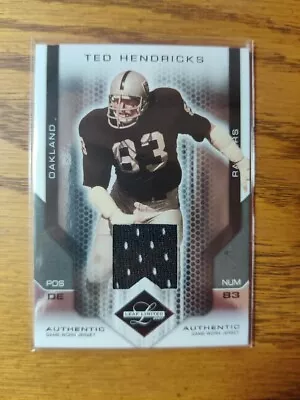 2007 Leaf Limited TED HENDRICKS #193 Authentic Game-Worn Jersey 99/100 Raiders • $19.99