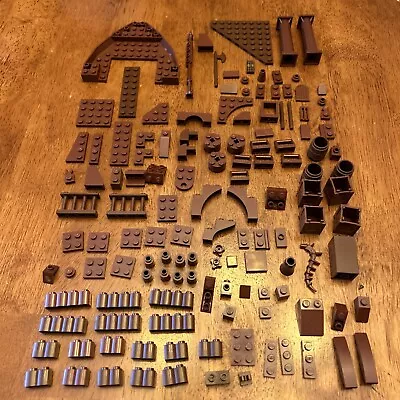 Lego Lot Of 140 Brown Variety Pieces Boat Column Castle Wall Bucket Fence Plate • $13.99