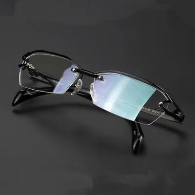 Luxury 100% Pure Titanium Black Eyeglass Frames Glasses Mens Eyewear Rx Able • $45.99