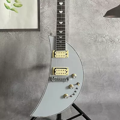 Custom MS-1000 Moonsault Electric Guitar Chrome Part Solid Body Silver Fast Ship • $266.11