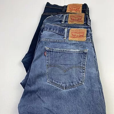 Lot Of 3 Levi's 505 Blue Jeans Men's Size 38x30 • $35.70