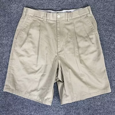 Ping Shorts Mens 34 Beige Pleated Chino Casual Golf Golfer Performance Athletic • $18.51