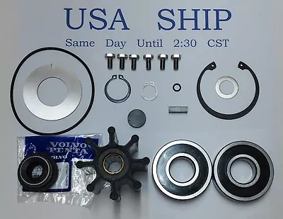 Sea Water Pump Major Repair Kit Volvo Penta D6 Series W/ Hose On Cover 21380890 • $159.95