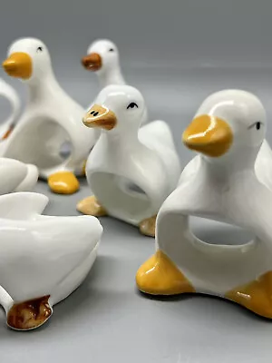 Vintage Ceramic Duck Napkin Rings Different Shapes And Sizes Spring • $16.99
