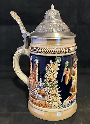 Vintage Lidded Miniature German Souvenir By Beer Stein 6.5” Tall With Lid • $10