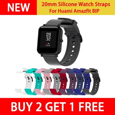 20mm Silicone Straps Watch Band For Xiaomi Huami Amazfit BIP/For Huawei Watch 2 • $16.37