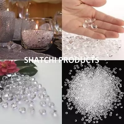 Clear Diamond Confetti Table Top Scatter Wedding Party Sparkly Crystal Bead Gems • £2.29