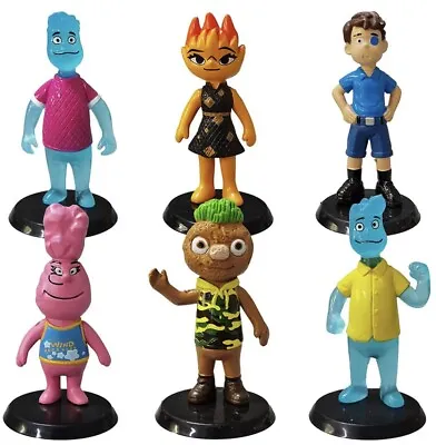 6 PCS Elemental Action Figure Ember Wade Kids Movie Toys Cake Toppers Decor Gift • £6.99