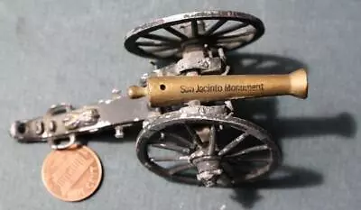 1950-60s Era Texas San Jacinto Monument Metal Cannon Souvenir W/ Working Wheels- • $15.99