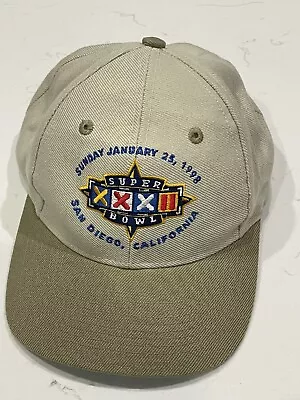 Vintage Super Bowl 1998 XXXII NFL Football Snapback Hat Broncos Packers • $8.99