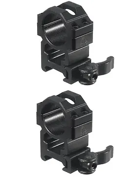 Utg 1  Scope Rings Qd Lever Lock Tactical High Profile Weaver Picatinny Mount Hi • $26.99