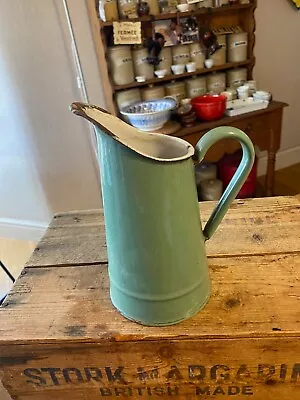 Vintage Green Enamel Kitchen Jug – Great Shape – Kitchenalia! • $34.54