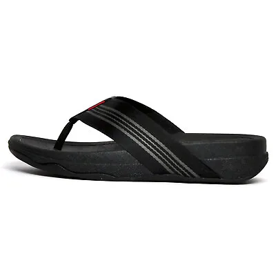 £32.37 • Buy FitFlop Surfer Mens Casual Summer Holiday Comfort Toe-Post Sandals Black